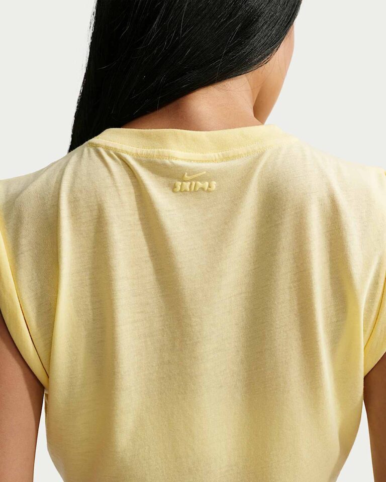 Майка NikeSKIMS Performance Cotton Blend Cropped Twist Tank Top «Bicycle Yellow» Женская