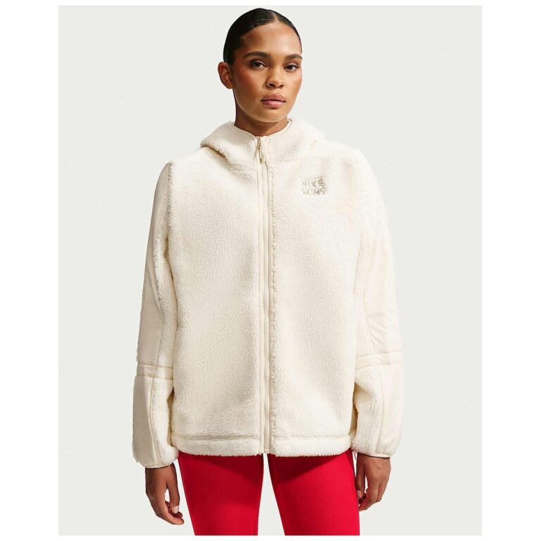 Куртка NikeSKIMS Sherpa Oversized Full-Zip Hooded Jacket «Ecru» Женская