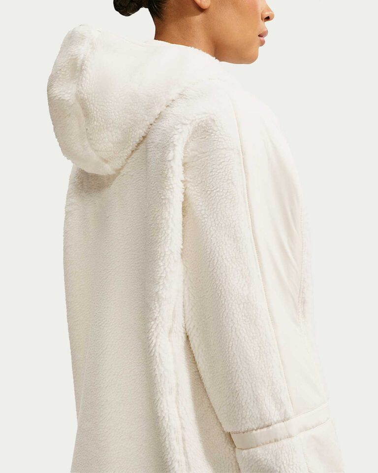 Куртка NikeSKIMS Sherpa Oversized Full-Zip Hooded Jacket «Ecru» Женская