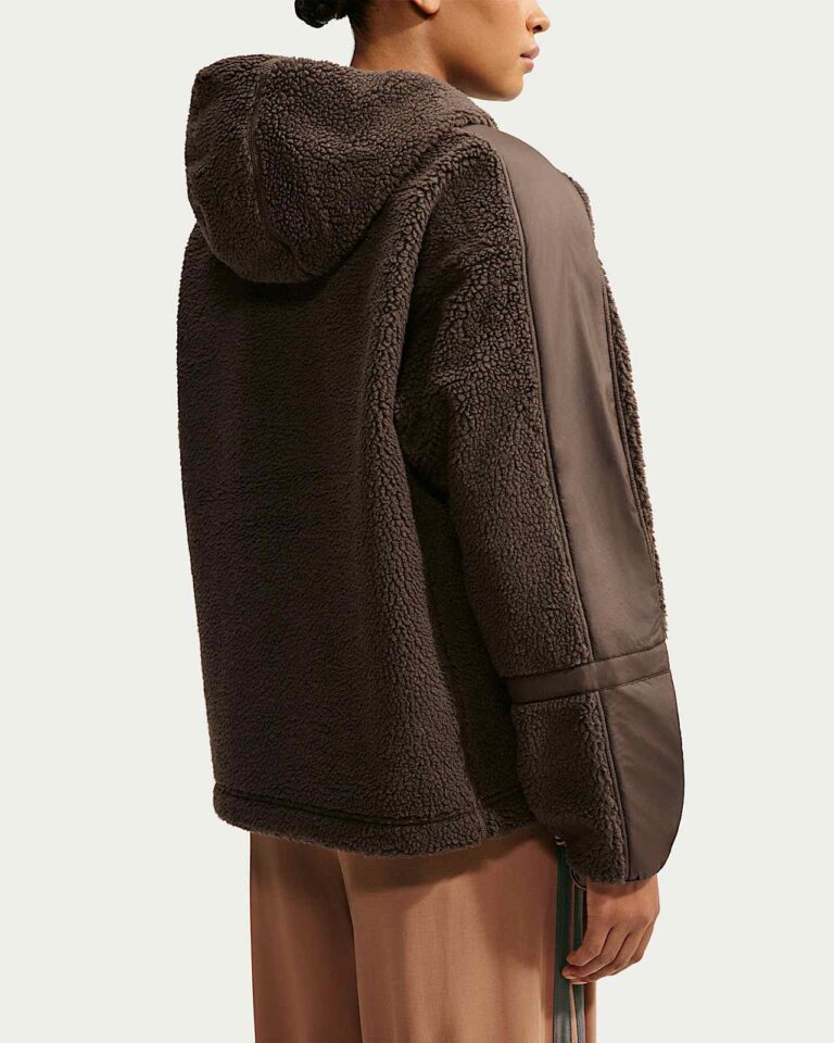 Куртка NikeSKIMS Sherpa Oversized Full-Zip Hooded Jacket «Dark Sepia» Женская
