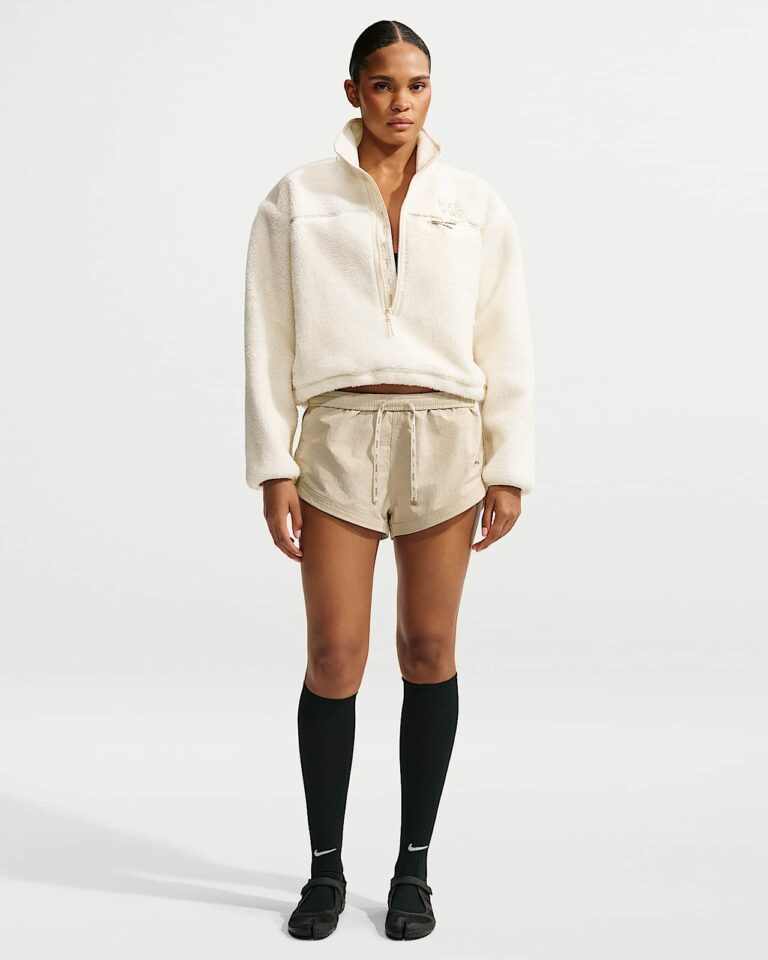 Куртка NikeSKIMS Sherpa Oversized 3/4-Zip Jacket «Ecru» Женская