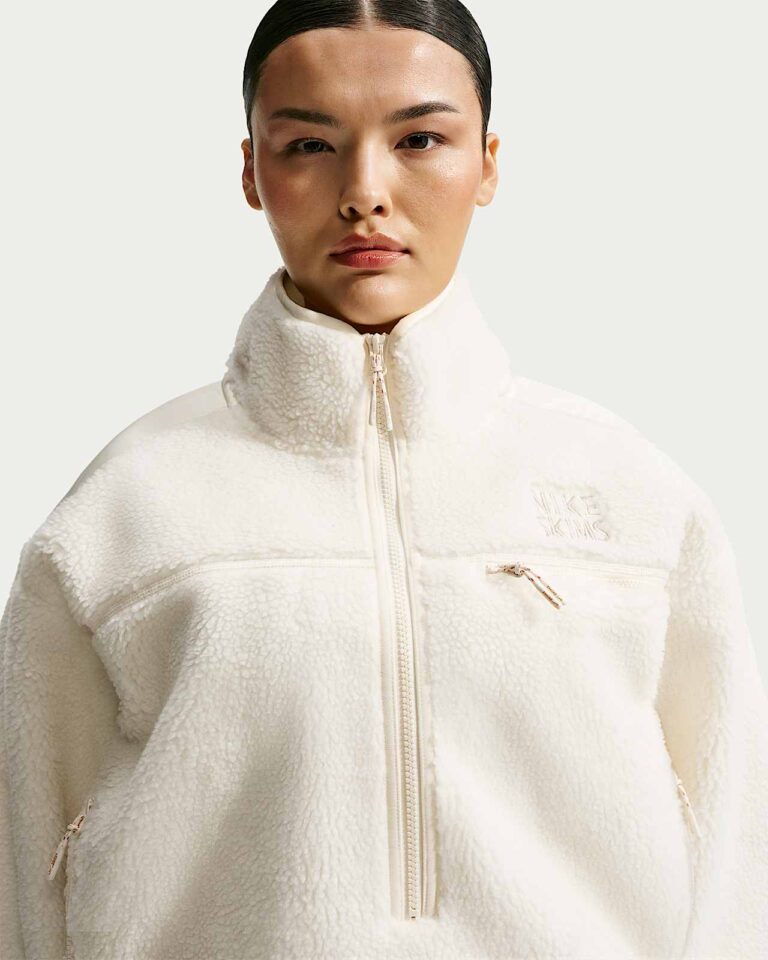 Куртка NikeSKIMS Sherpa Oversized 3/4-Zip Jacket «Ecru» Женская
