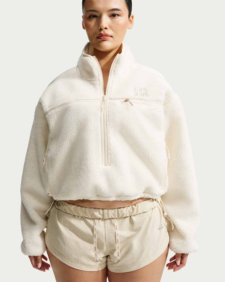 Куртка NikeSKIMS Sherpa Oversized 3/4-Zip Jacket «Ecru» Женская