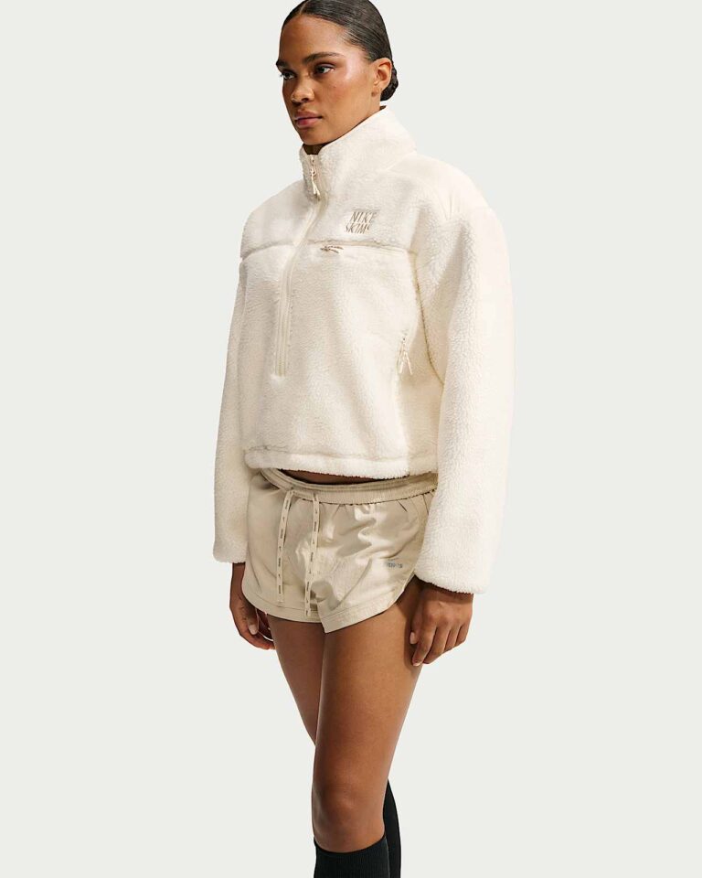 Куртка NikeSKIMS Sherpa Oversized 3/4-Zip Jacket «Ecru» Женская