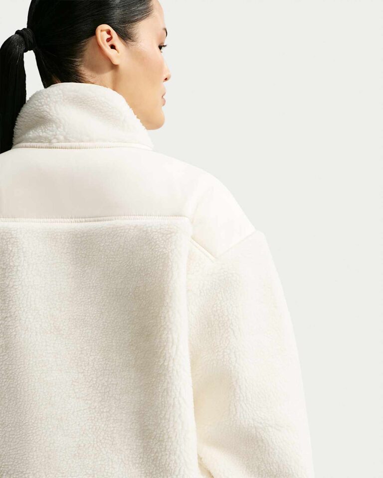 Куртка NikeSKIMS Sherpa Oversized 3/4-Zip Jacket «Ecru» Женская