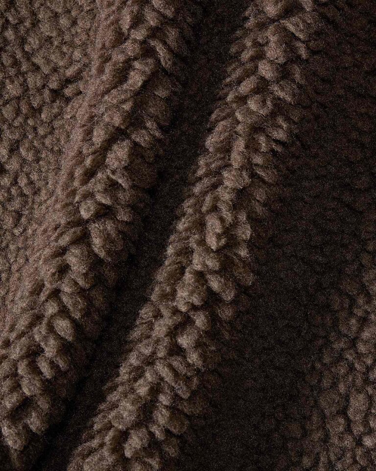 Куртка NikeSKIMS Sherpa Oversized 3/4-Zip Jacket «Dark Sepia» Женская