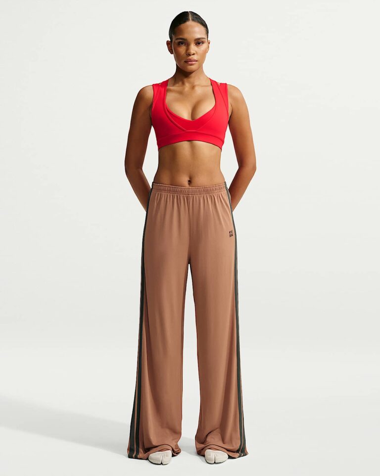 Брюки NikeSKIMS Stretch Knit Oversized Wide-Leg Pants «Carob Brown/Boulder» Женская