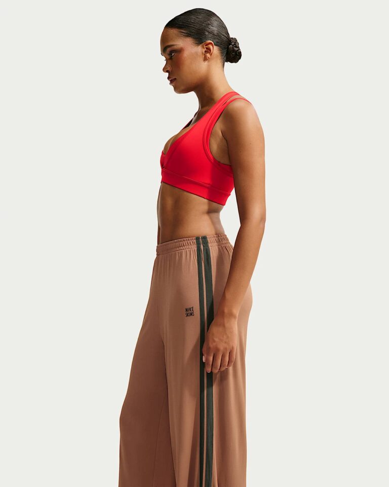 Брюки NikeSKIMS Stretch Knit Oversized Wide-Leg Pants «Carob Brown/Boulder» Женская