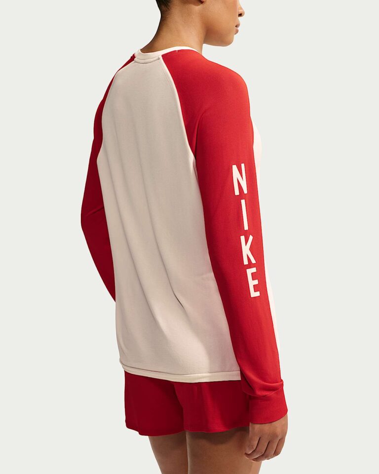 Лонгслив NikeSKIMS Stretch Knit Long-Sleeve Top «Ecru/Sport Red» Женская