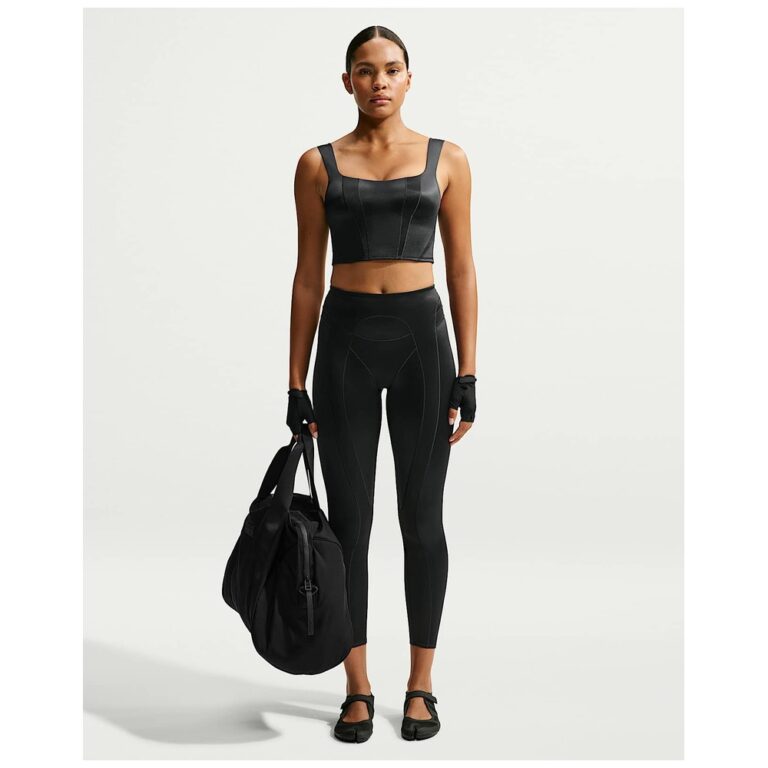 Леггинсы NikeSKIMS Satin Shine High-Waisted 26″ Leggings «Obsidian» Женская
