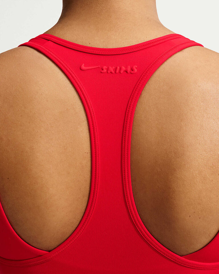 Топ NikeSKIMS Matte Double-Layer Plunge Bra «University Red» Женская
