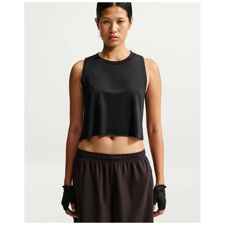 Майка NikeSKIMS Performance Cotton Blend Cropped Tank Top «Obsidian» Женская