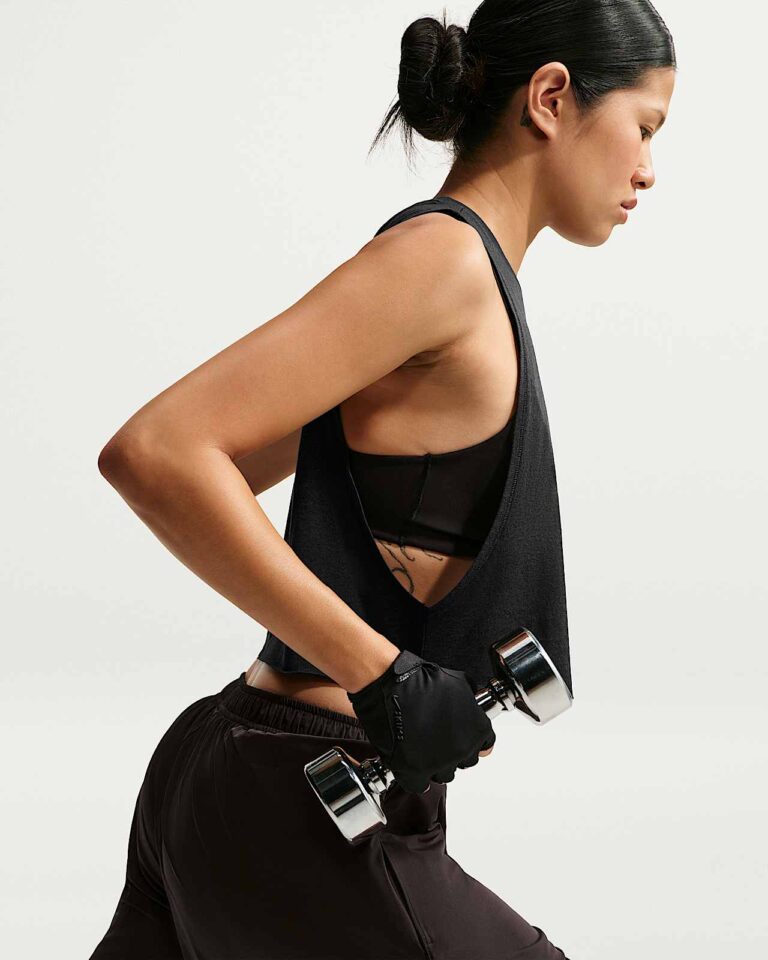 Майка NikeSKIMS Performance Cotton Blend Cropped Tank Top «Obsidian» Женская