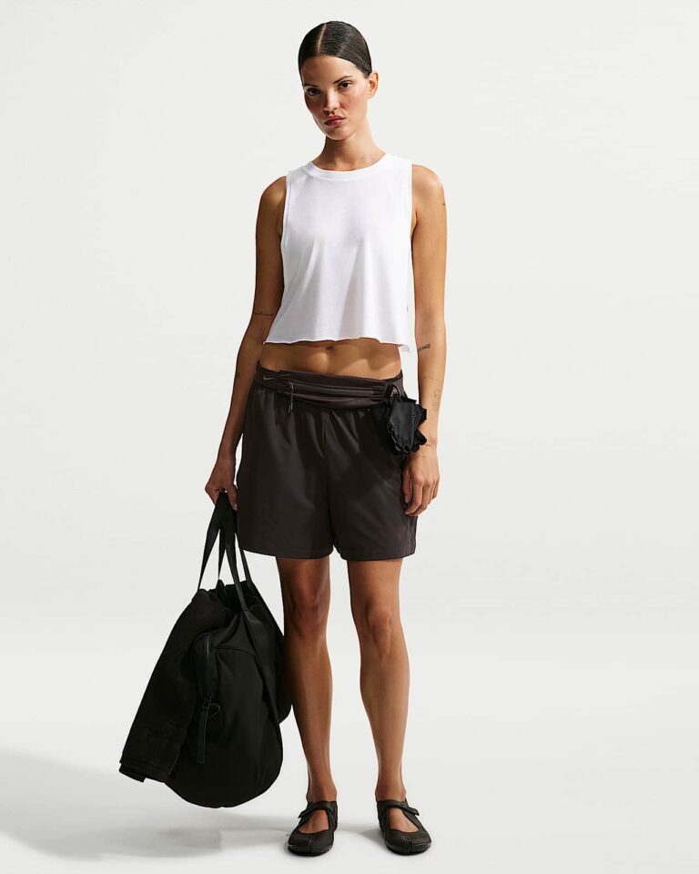 Майка NikeSKIMS Performance Cotton Blend Cropped Tank Top «Snow» Женская