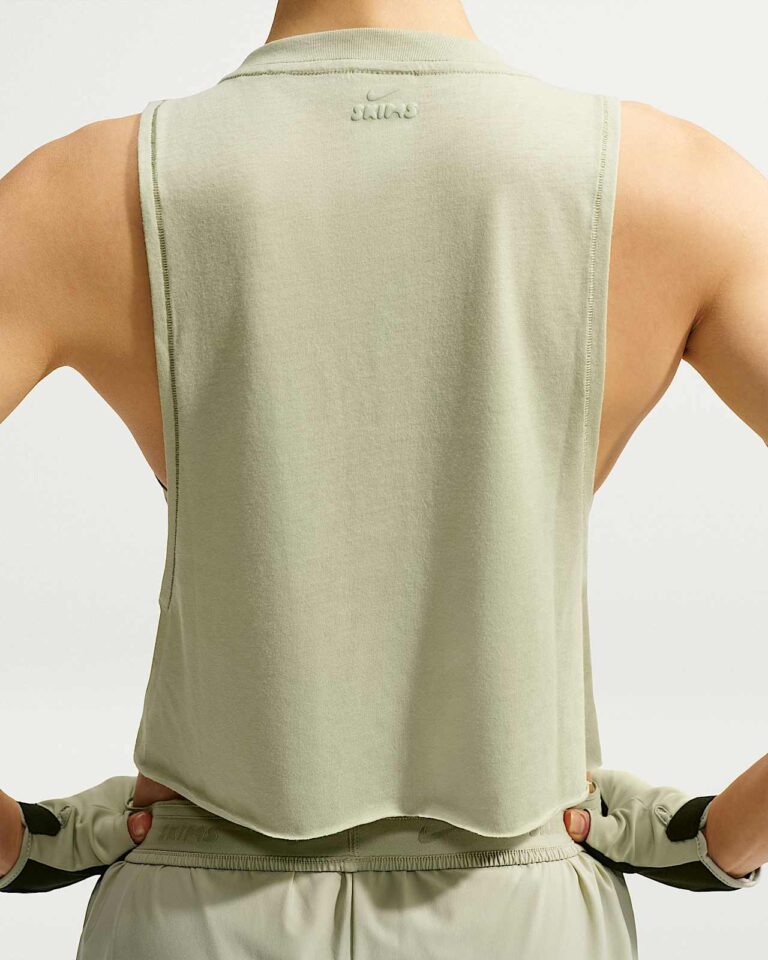 Майка NikeSKIMS Performance Cotton Blend Cropped Tank Top «Talc» Женская
