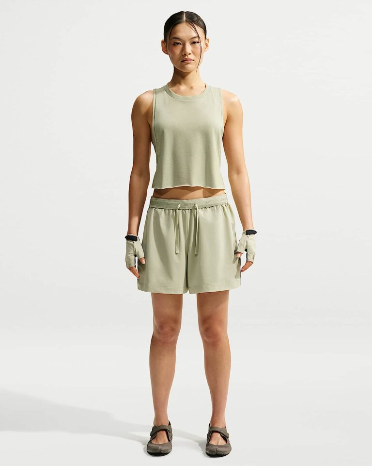Майка NikeSKIMS Performance Cotton Blend Cropped Tank Top «Talc» Женская