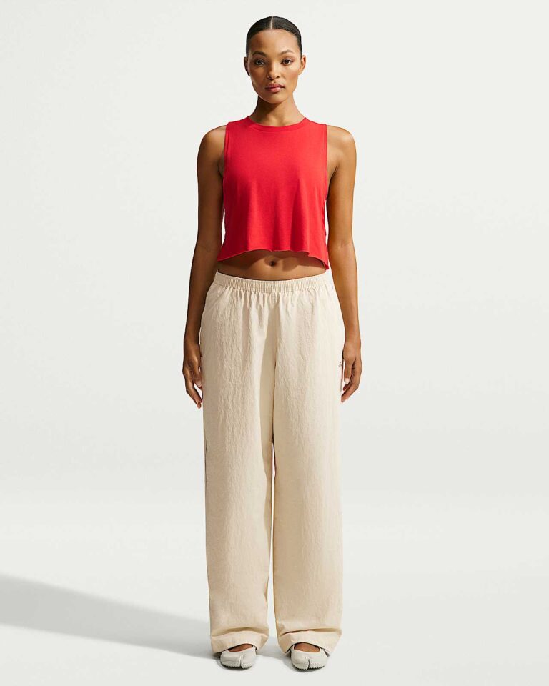 Майка NikeSKIMS Performance Cotton Blend Cropped Tank Top «University Red» Женская