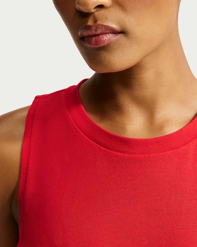 Майка NikeSKIMS Performance Cotton Blend Cropped Tank Top «University Red» Женская