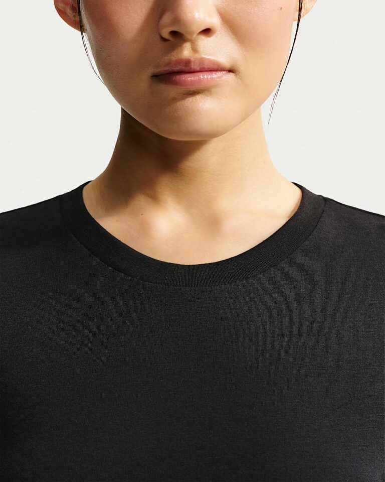 Футболка NikeSKIMS Performance Cotton Blend Short-Sleeve Top «Obsidian/Boulder» Женская