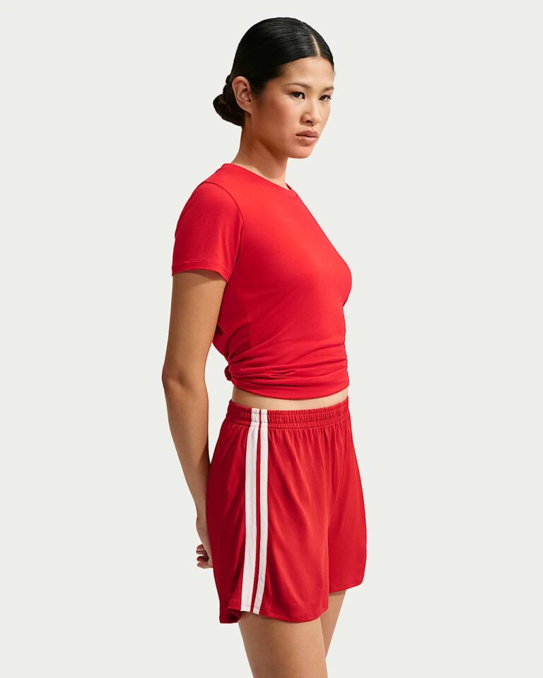 Футболка NikeSKIMS Performance Cotton Blend Short-Sleeve Top «University Red» Женская