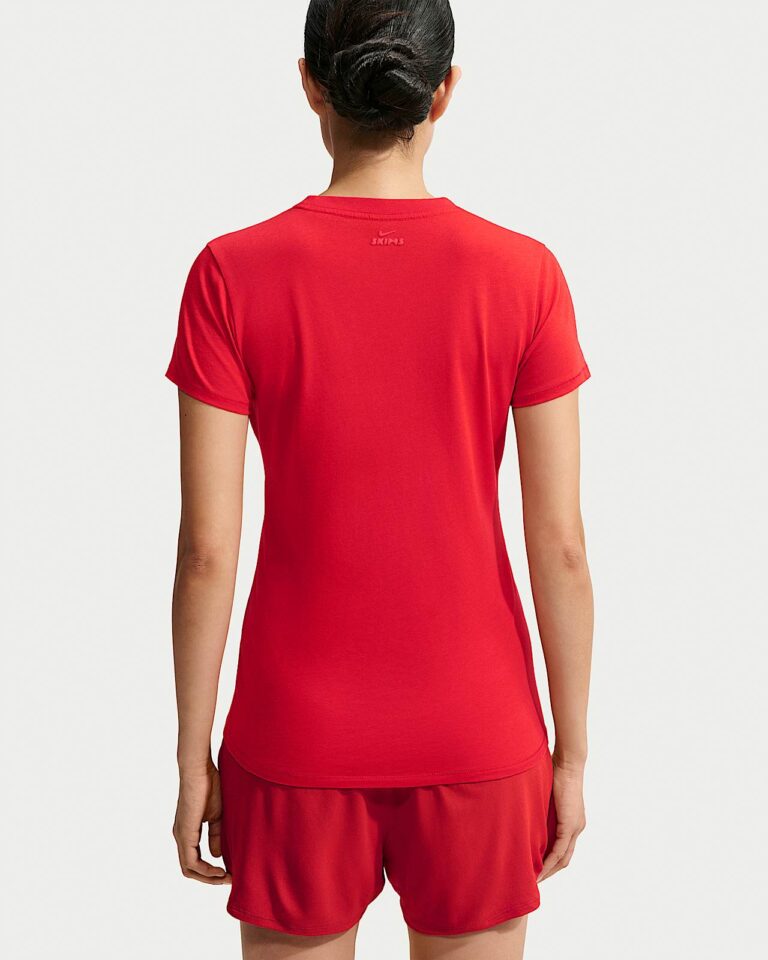 Футболка NikeSKIMS Performance Cotton Blend Short-Sleeve Top «University Red» Женская