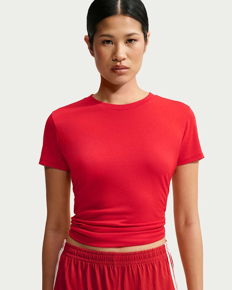 Футболка NikeSKIMS Performance Cotton Blend Short-Sleeve Top «University Red» Женская