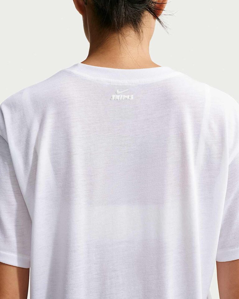 Футболка NikeSKIMS Performance Cotton Blend Oversized Short-Sleeve Top «Snow» Женская