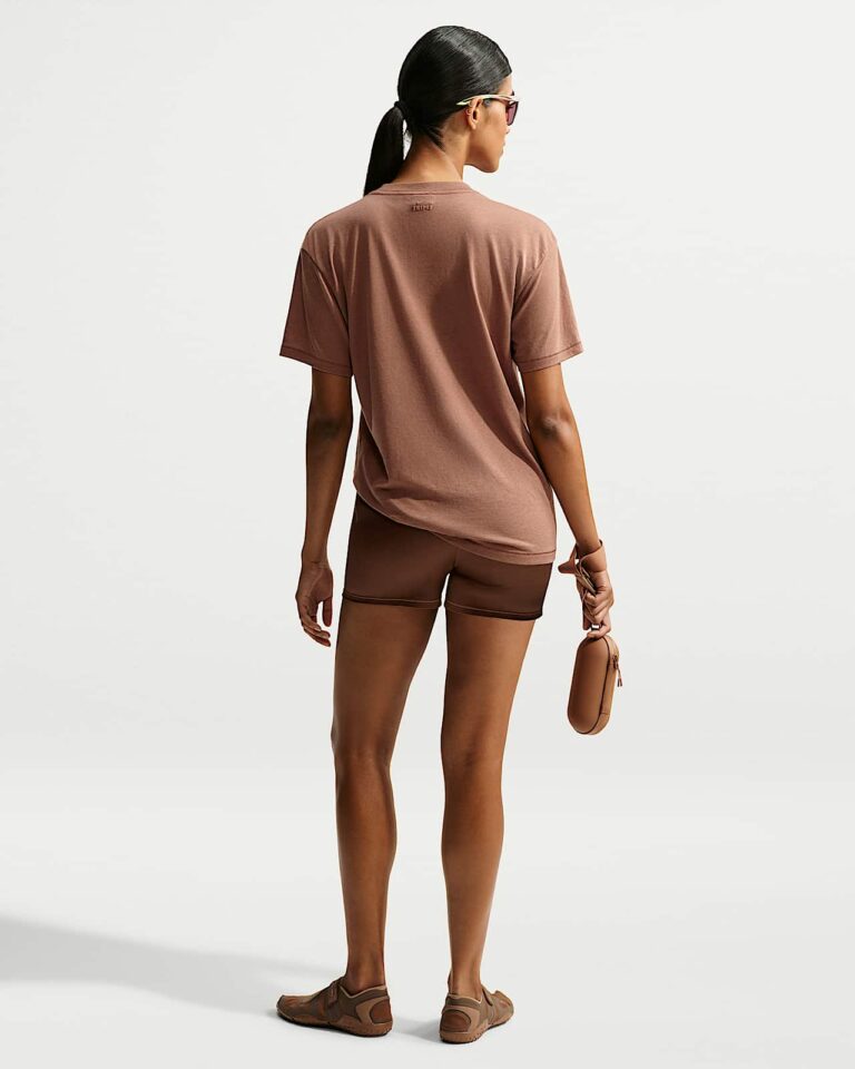 Футболка NikeSKIMS Performance Cotton Blend Oversized Short-Sleeve Top «Carob Brown» Женская