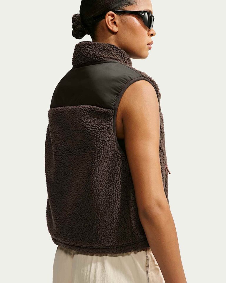 Жилет NikeSKIMS Sherpa Oversized Vest «Dark Sepia/Velvet Brown» Женская