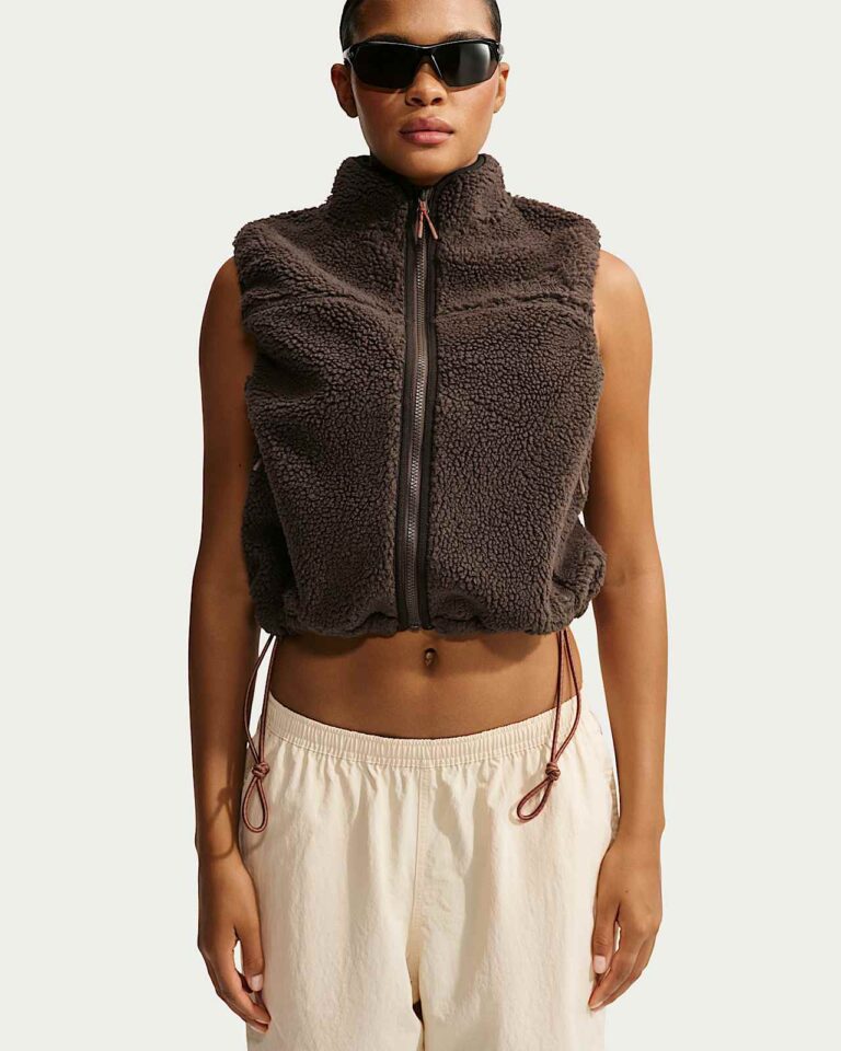 Жилет NikeSKIMS Sherpa Oversized Vest «Dark Sepia/Velvet Brown» Женская