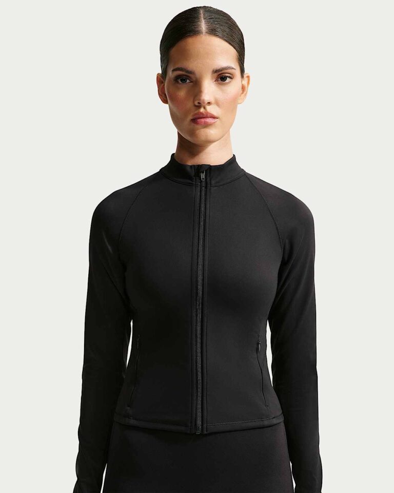 Куртка NikeSKIMS Matte Mock-Neck Full-Zip Jacket «Obsidian» Женская