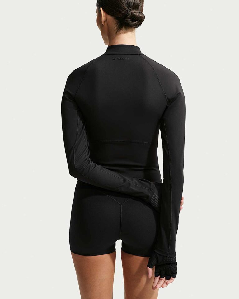 Куртка NikeSKIMS Matte Mock-Neck Full-Zip Jacket «Obsidian» Женская