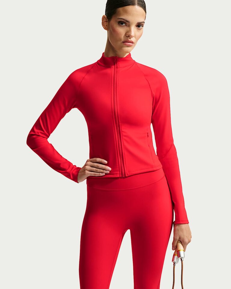 Куртка NikeSKIMS Matte Mock-Neck Full-Zip Jacket «University Red» Женская