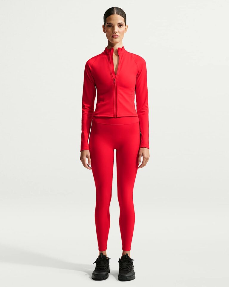 Куртка NikeSKIMS Matte Mock-Neck Full-Zip Jacket «University Red» Женская