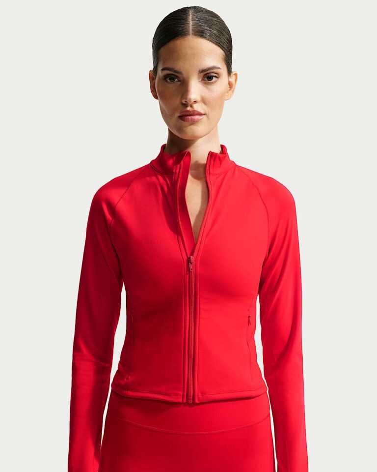 Куртка NikeSKIMS Matte Mock-Neck Full-Zip Jacket «University Red» Женская