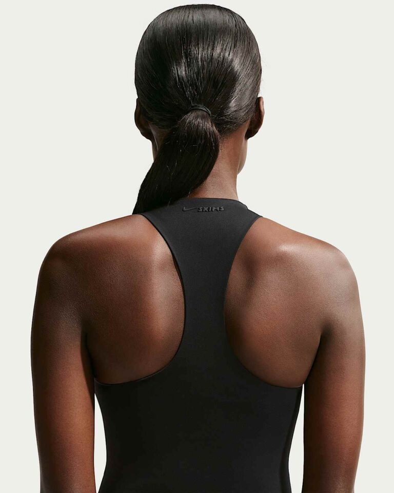 Майка NikeSKIMS Matte Mock-Neck Racerback Tank Top «Obsidian» Женская