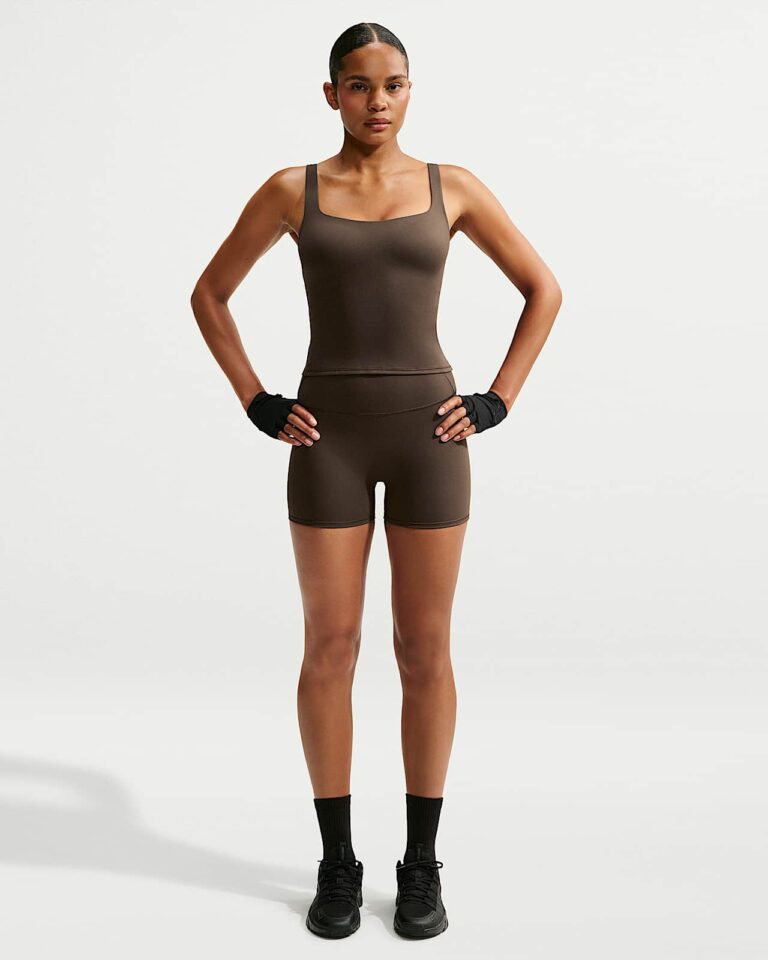 Майка NikeSKIMS Matte Square-Neck Tank «Dark Sepia» Женская