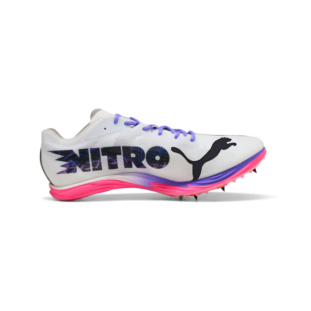 Puma evoSPEED Mid Distance Nitro Elite 3 'White / PUMA Black / Fluro Pink Pes' Унисекс