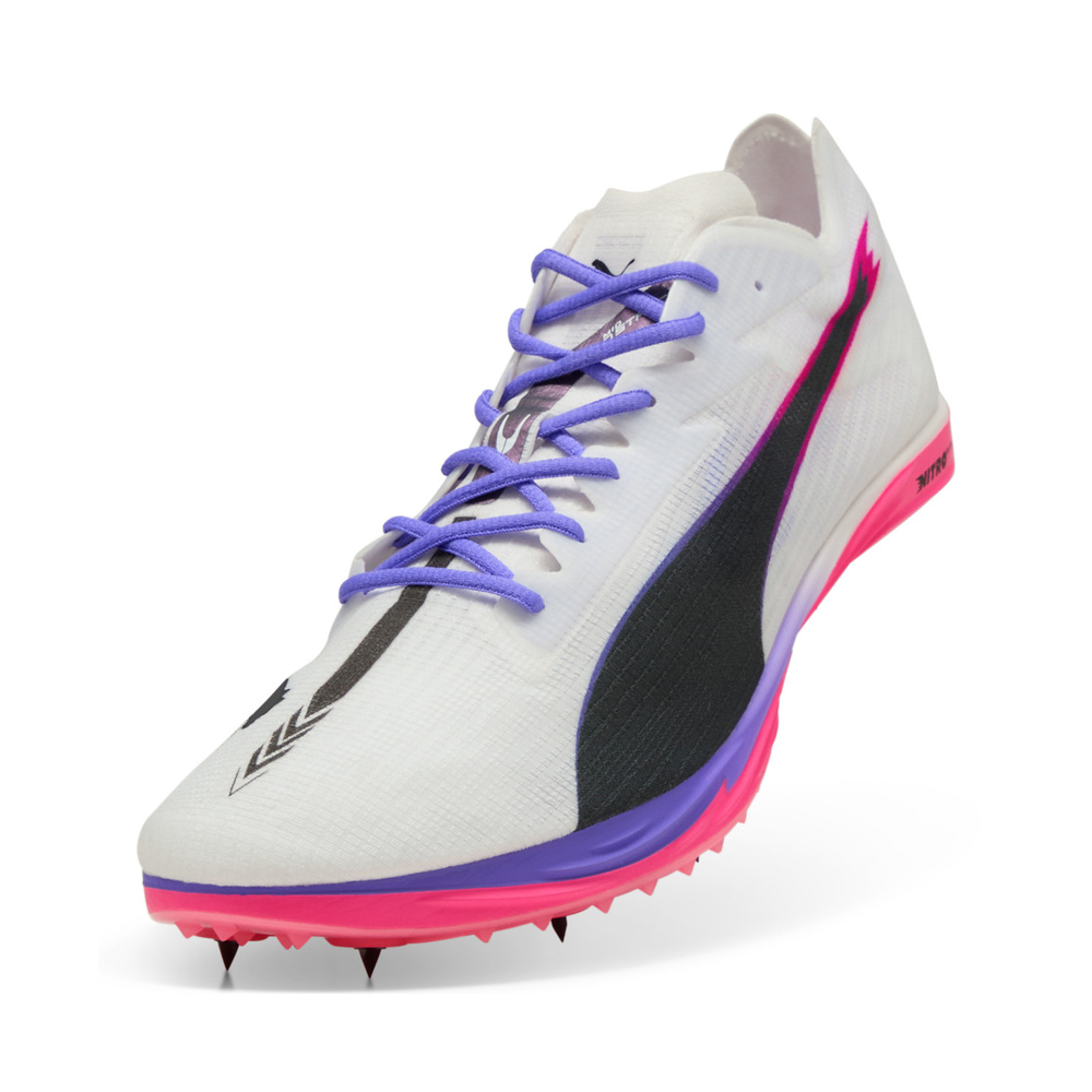 Puma evoSPEED Mid Distance Nitro Elite 3 'White / PUMA Black / Fluro Pink Pes' Унисекс